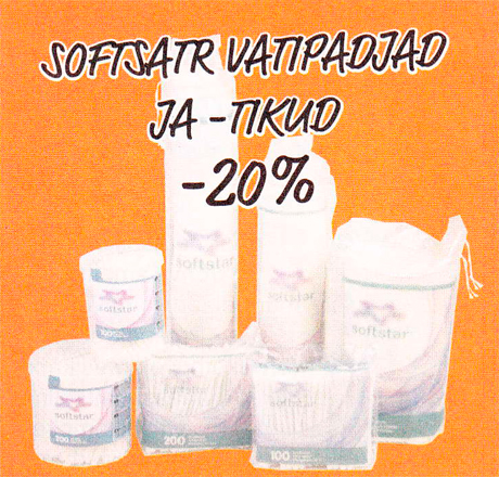 SOFTSTAR VATIPADJAD JA -TIKUD  -20%