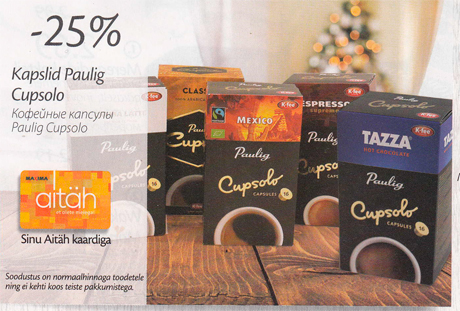 Kapslid Paulig Cupsolo  -25%