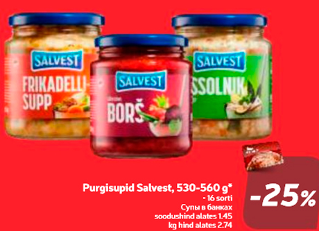 Purgisupid Selvest, 530 - 560 g*  -25%