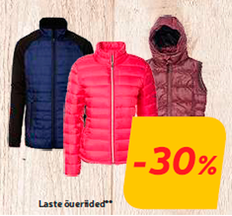 Laste õueriided** -30%