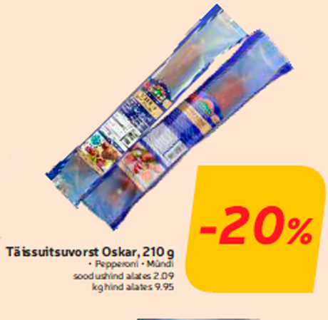 Täissuitsuvorst Oskar, 210 g  -20%
