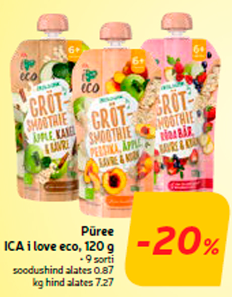 Püree ICA i love eco, 120 g  -20%