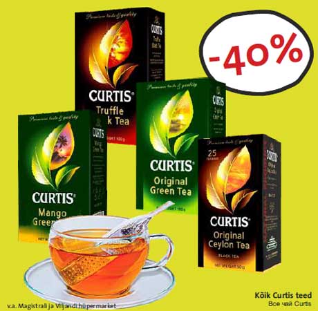 Kõik Curtis teed -40%