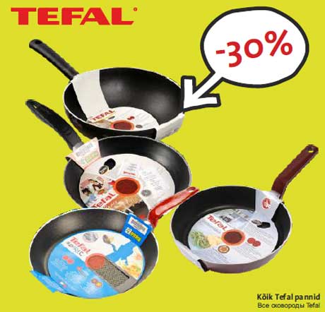 Kõik Tefal pannid -30%