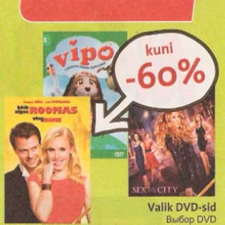 Valik DVD-sid -60%