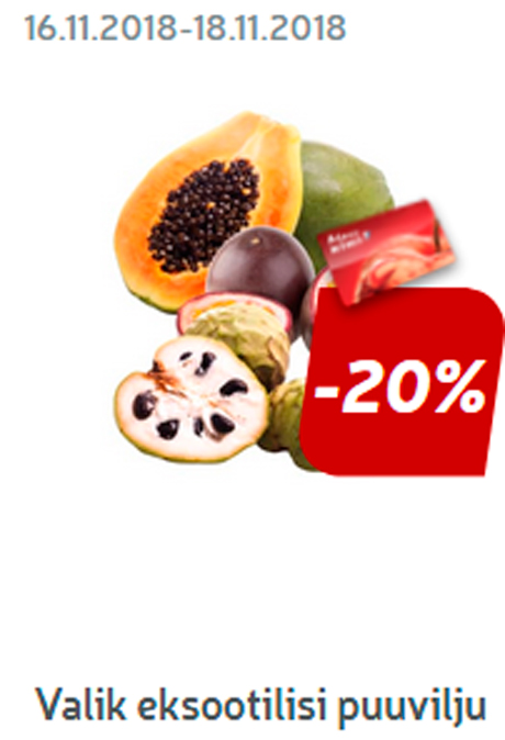 Valik eksootilisi puuvilju  -20%
