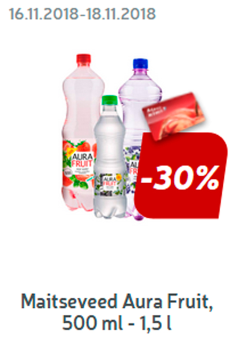 Maitseveed Aura Fruit, 500 ml - 1,5 l -30%