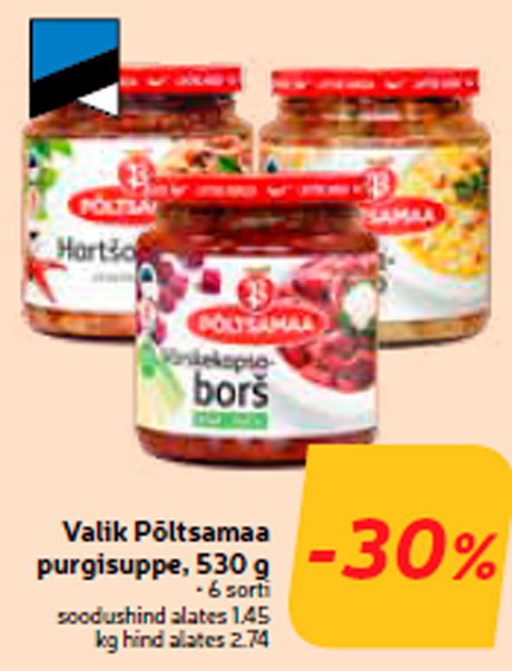 Valik Põltsamaa purgisuppe, 530 g  -30%
