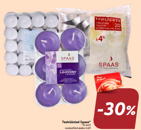 Teeküünlad Spaas*  -30%
