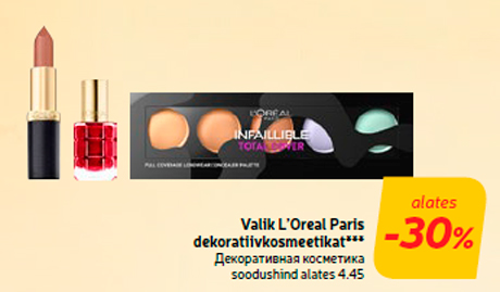 Valik L’Oreal Paris dekoratiivkosmeetikat***  -30%