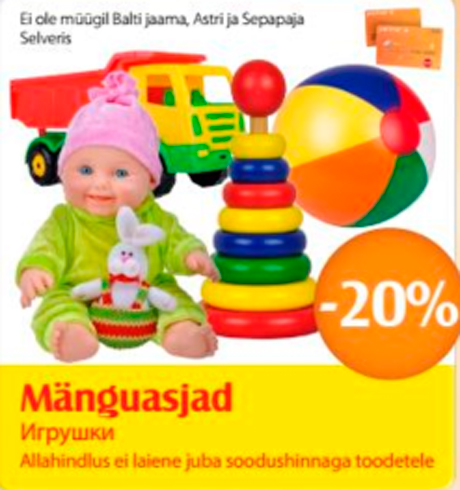 Mänguasjad  -20%