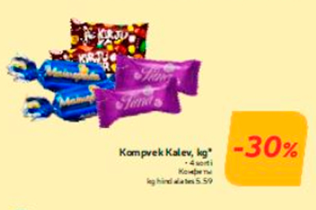 Kompvek kalev, kg*  -30%