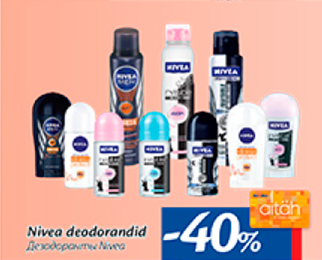 Nivea deodorandid  -40%