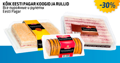 KÕIK EESTI PAGAR KOOGID JA RULLID  -30%