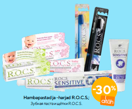 Hambapastad ja -harjad R.O.C.S.  -30%