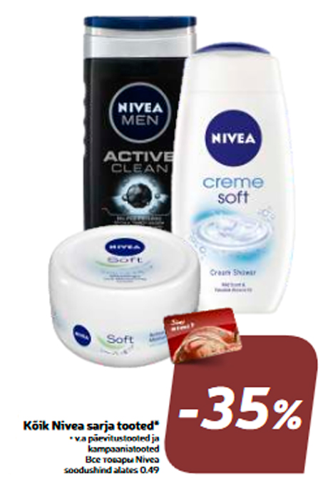 Kõik Nivea sarja tooted*  -35%