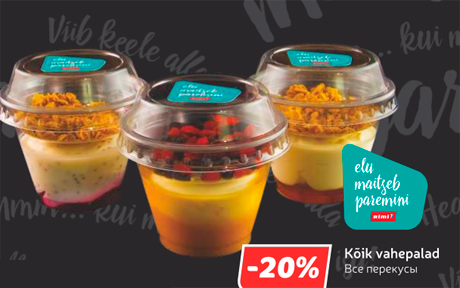 Kõik vahepalad  -20%