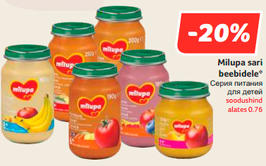 Milupa sari beebidele*  -20%
