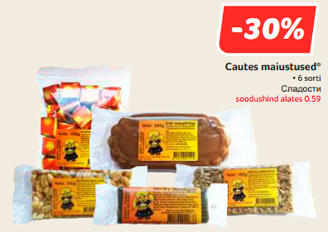 Cautes maiustused*  -30%