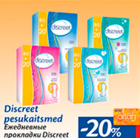 Discreet pesukaitsmed  -20%