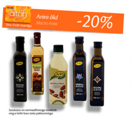 Anira õlid  -20%