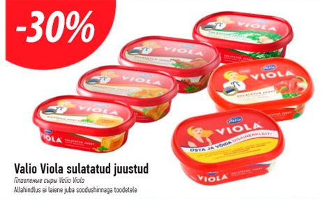 Valio Viola sulatatud juustud  -30%