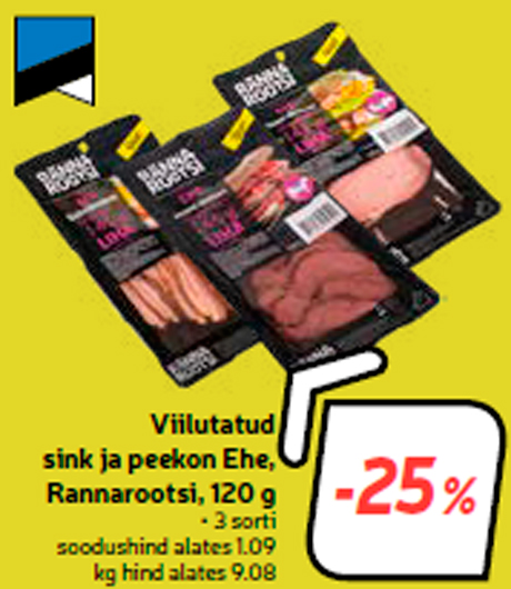 Viilutatud sink ja peekon Ehe, Rannarootsi, 120 g  -25%