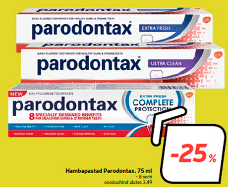 Hambapastad Parodontax, 75 ml  -25%
