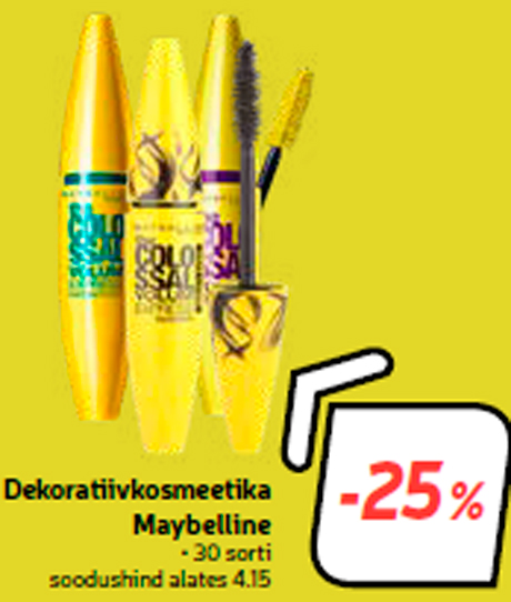 Dekoratiivkosmeetika Maybelline  -25%
