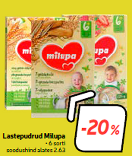 Lastepudrud Milupa  -20%
