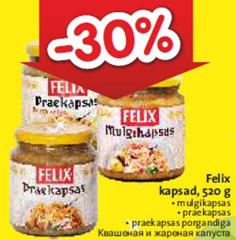 Felix kapsad, 520 g  -30%
