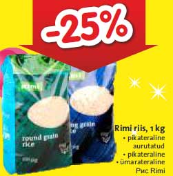 Rimi riis, 1 kg  -25%
