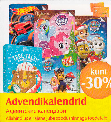 Advendikalendrid  -30%