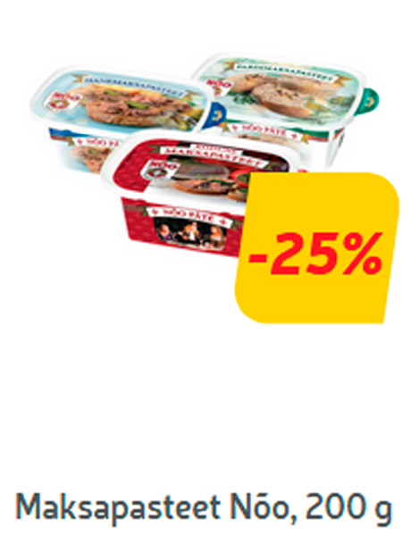 Maksapasteet Nõo, 200 g  -25%
