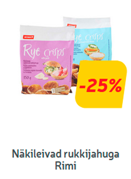 Näkileivad rukkijahuga Rimi -25%