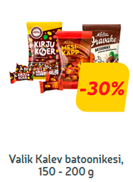 Valik Kalev batoonikesi, 150 - 200 g  -30%
