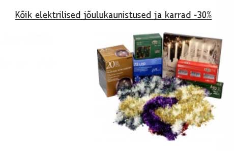 Elektrilised jõulukaunistused ja karrad