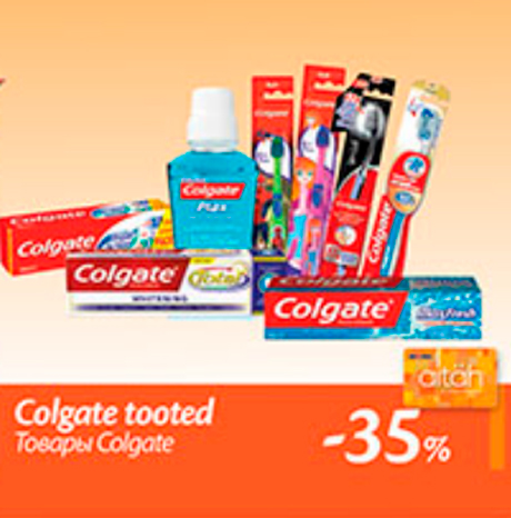 Colgate tooted  -35%