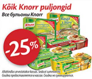 Kõik Knorr puljongid -25%