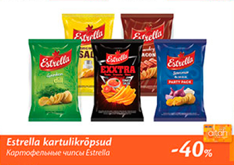 Estrella kartulikrõpsud  -40%