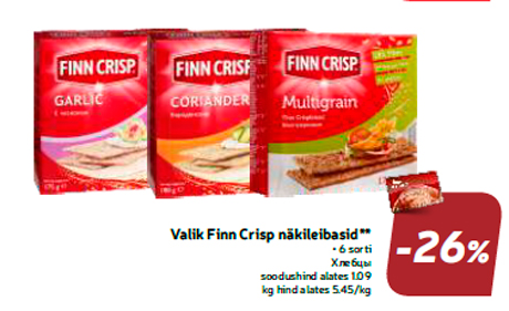 Valik Finn Crisp näkileibasid**  -26%