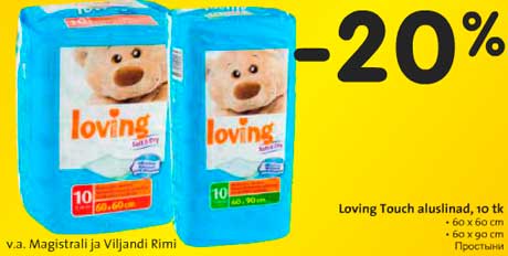 Loving Touch aluslinad, 10 tk -20%