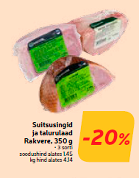 Suitsusingid ja talurulaad Rakvere, 350 g  -20%