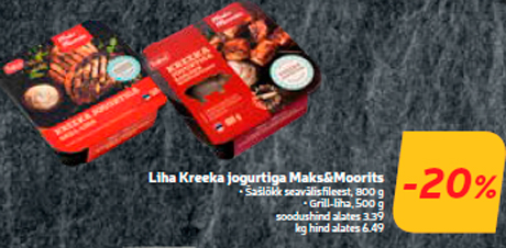 Liha Kreeka jogurtiga Maks&Moorits -20%