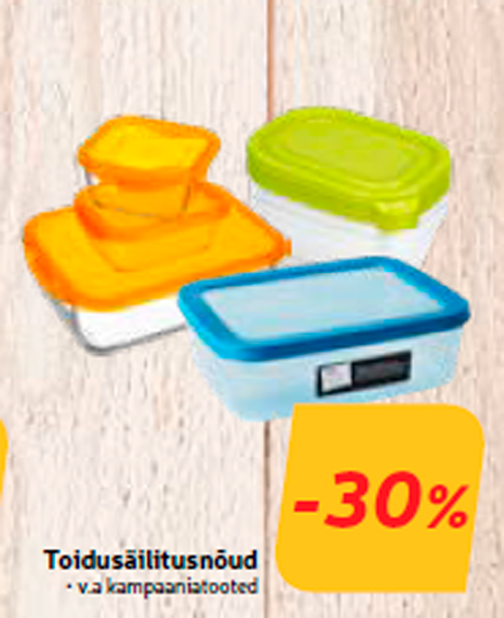 Toidusäilitusnõud  -30%
