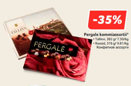 Pergale kommiassortii*  -35%