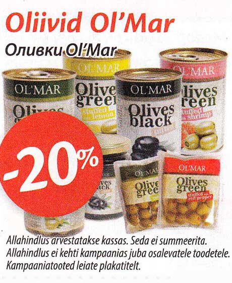 Oliivid Ol´Mar -20%