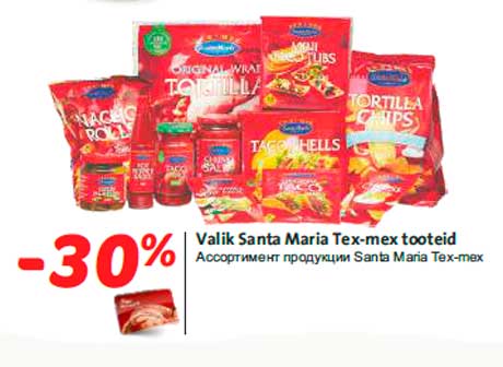 Valik Santa Maria Tex-mex tooteid -30%