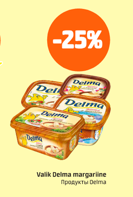 Valik Delma margariine  -25%