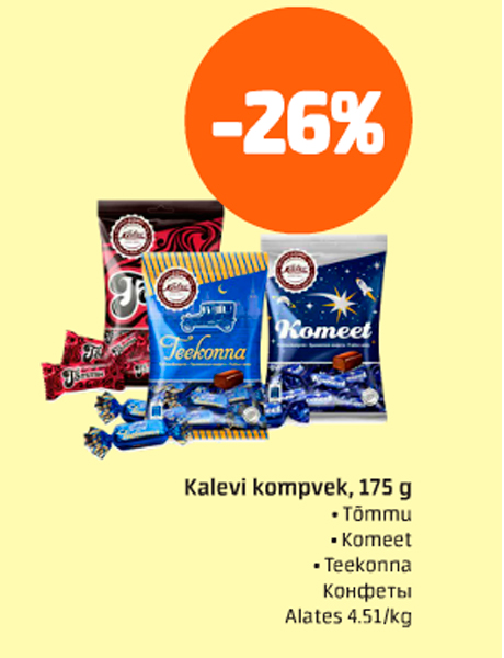 Kalevi kompvek, 175 g  -26%